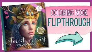 Forest Fairy Coloring Book By MJ Books | Coloring Book Flip Through | Coloring With MJ