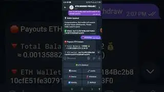 Ethereum Airdrop withdrawal proof | free ethereum bot telegram #onlineearning #mining #trustwallet
