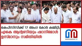 കെപിസിസിക്ക് 17 അംഗ കോര്&zwj; കമ്മിറ്റി | KPCC | Congress | Core committee