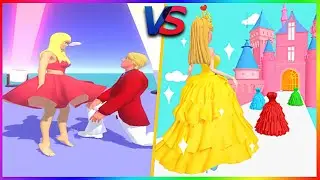 CINDERELLA RUN 3D VS PRINCESS RUN 3D Game 👸🏽🆚👸🏼 Gameplay (4) Android, iOs NEW VERSUS Game 3D