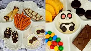 Filling platter with sweets Compilation ASMR Candy and Chocolate