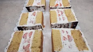 las mejores rebanadas del mundo de pastel rellenas de fresas