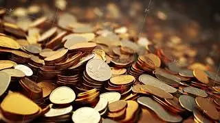 money coins motion abstract cg background business finance economy concept