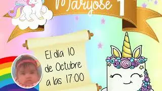 Invitaci&oacute;n de unicornio digital