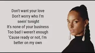 Alicia Keys - Wasted Energy Lyrics ft. Diamond Platinumz
