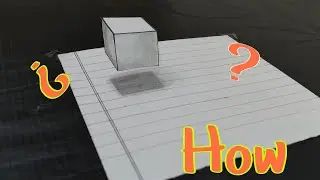 Cube 3D Drawing || How To Draw For Beginner Drawing Arts 