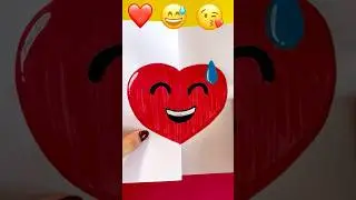 Satisfying Art ❤️😅😘 #shorts #youtubeshorts #drawing #art #emojichallenge #emojis #viral #trending