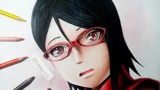 Como Dibujo a SARADA UCHIHA -Boruto Next Generations 2017 | Prismacolor Escolares | Esteban Art's