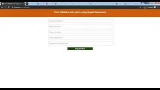 Form validation using jquery with regular expressions