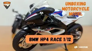 BMW HP4 Race 1/12 Scale Motorcycle Model - Unboxing and Close-Up Review