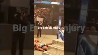 How Big E got hurt....Big E neck injury on Smackdown after throw by Ridge Holland