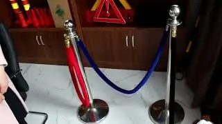 Retractable Belt Crowd Control Barrier Stanchion Stainless Steel Queue Stand for Bank Airport, Retra