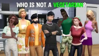 ODD ONE OUT in The Sims 4! | 6 Vegetarians vs 1 Non-Vegetarian | The Sims 4