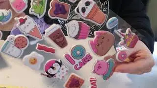 ASMR Show and Tell Puffy Stickers Flipping Through Book Whispering