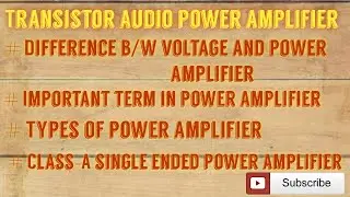 Power Amplifier Full Concept in hindi | ECCF Lecture