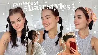 trying trendy pinterest hairstyles // cute + easy hair ideas