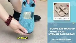 BONUS TAS MAKE UP !! SEPATU WANITA MOTIF RAJUT !!