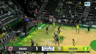 Jackson Shelstad Steal and Converts in Transition vs. Omaha | Oregon Basketball
