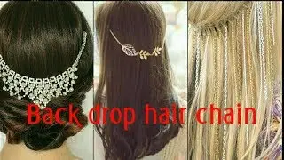 Latest and trendy designer hair accessories || back drop hair chain || head chain ||