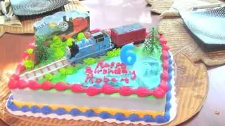 Robert's 6th Birthday - Thomas the Tank Engine Birthday Cake - Vlog #1