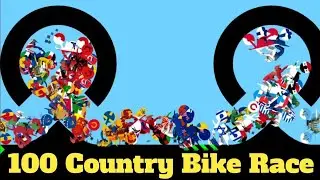 100 Countries Dirt Bike Race Tournament in Algodoo - Motocross Bike Racing | Bike Racing Legends