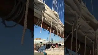 Maine Schooner Setting Sail In Portland Harbor