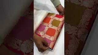 a very beautiful saree pure katan silk banarasi handloom rangkat sarees buy www.khaleerockstore.com