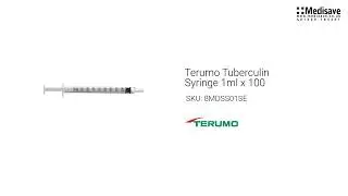 Terumo Tuberculin Syringe 1ml x 100 8MDSS01SE