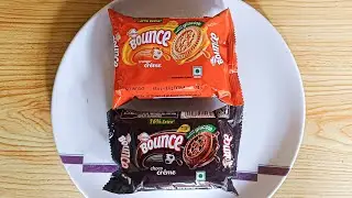 Sunfeast biscuits unboxing 🍪 | Bounce Orenge Creme vs Bounce Choco Creme Reviews | Candy & Cookie 🍪
