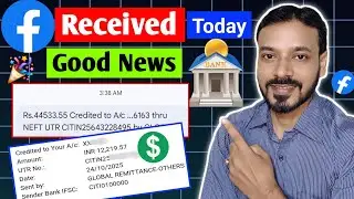 GOOD NEWS 🎉 Facebook Earning Received In Bank | Live Proof 💯 Fb Earning Nhi Aaya Kya Kare