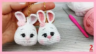 2. Tavşan Anahtarlık Yapımı|Kendin Yap|How to make an amigurumi rabbit Keychain|Crochet Bunny Rabbit