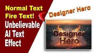 AI 3d fire text design generator | Adobe firefly fire style design | AI logo design tools
