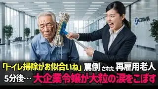 「トイレ掃除がお似合いね」令嬢に笑われた定年後再雇用の時給900円の清掃員の老人─令嬢が涙した理由