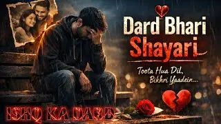 Dard Bhari Shayari 💔 Toota Hua Dil Bikhri Yaadein | Ishq Ka Dard | Very Sad Shayari