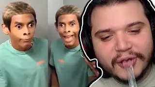 Me desafiaram a NÃO RIR com AGUA NA BOCA