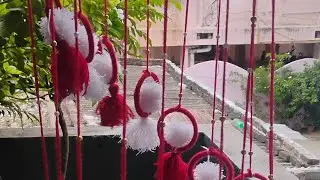 Beutiful jhumar with the help of wool #like #subscribe #share 
