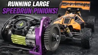 Installing Large Speedrun Pinions - Universal Motor Mount - Rlaarlo SBK10 50t Pinion Install!