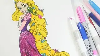 Rapunzel coloring book Tangled coloring pages for kids