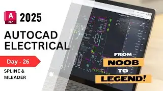 AutoCAD Day 26 | SPL (Spline) & Leader Commands Explained for Electrical Drawings