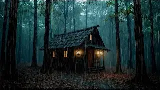 Relax and Sleep with Rain Sounds &ndash; Soft Night Rain at Forest Cabin