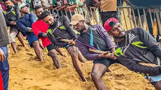 Epic Tug of War 💪🌊 Air Force vs Wayamba Legends 🆚 | Negombo Beach Battle 🇱🇰🔥