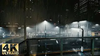 Futuristic Rain 🌧️ Faraway Thunder Echoes |10H Sci‑Fi ASMR for Deep Sleep & Calm