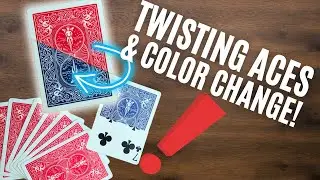 TWISTING ACES & COLOR CHANGE CARD TRICK! FOOL YOUR FRIENDS!  #cardtricks #cardtrickmagic #easytrick