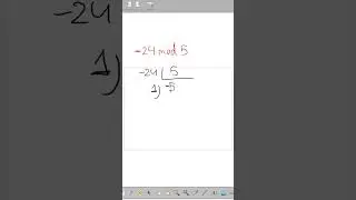 C&aacute;lculo de M&oacute;dulos | -24 mod 5 | Aritm&eacute;tica Modular