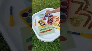 Mark making tuff tray activity idea for kids #shorts #tufftray
