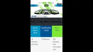 ACC | RacePlace |Top Grid | Season 1 | Race 2 | Barcelona