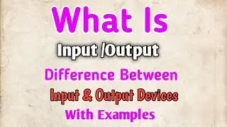 What is input and output | Difference Between Input/Output Devices with examples