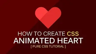 How to create animated css heart |css quick shape tutorial | Latest Css Animation Effects | 