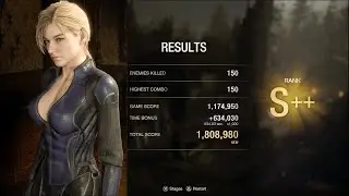RE4 Remake: Battlesuit Jill Valentine (ReVerse) Costume Mod Mercenaries Showcase S++ Rank (Village)
