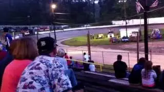 Michael Buxton's outlaw latemodel driven by Nathan Davis 5/15 Sayre speedway
